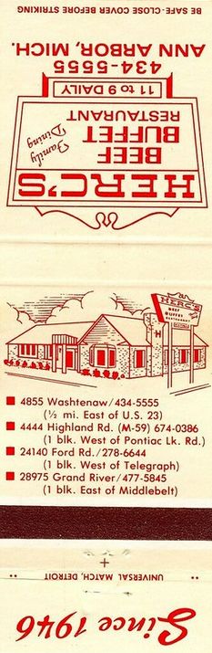 Hercs Beef Buffet - Matchbook